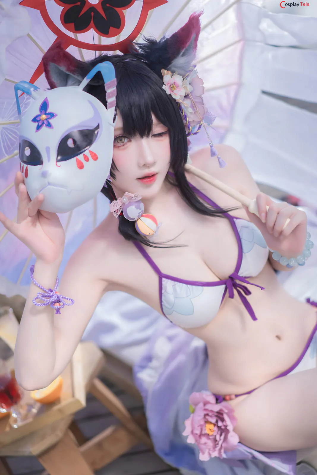 Abaoyeshitunia1 cosplay Kosaka Wakamo Swimsuit 10