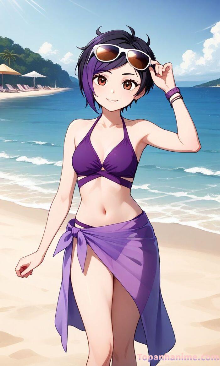ảnh anime bikini tắm biển 18