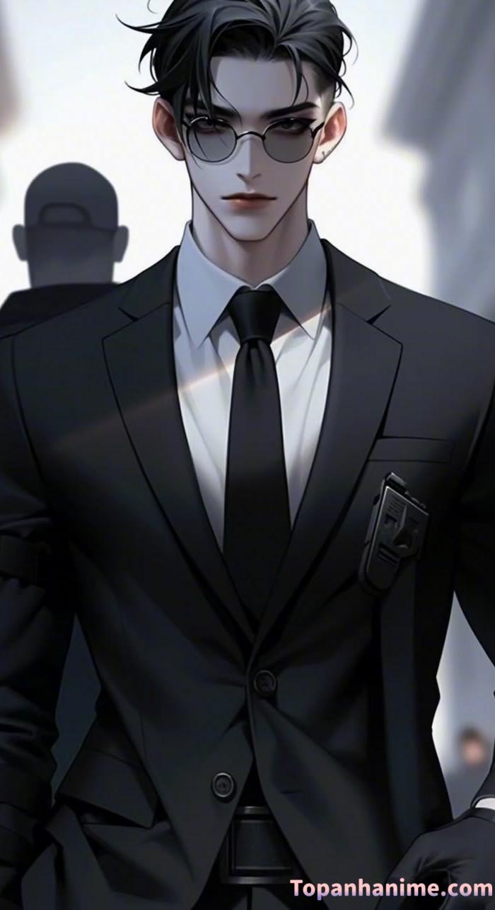 Ảnh anime nam trắng đen 14
