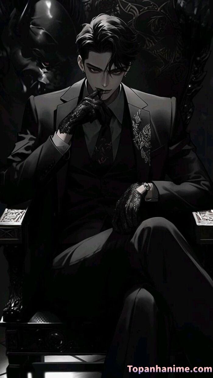 Ảnh anime nam trắng đen 18