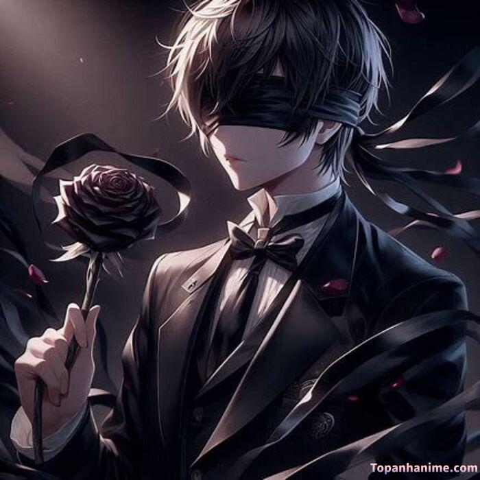 Ảnh anime nam trắng đen 25