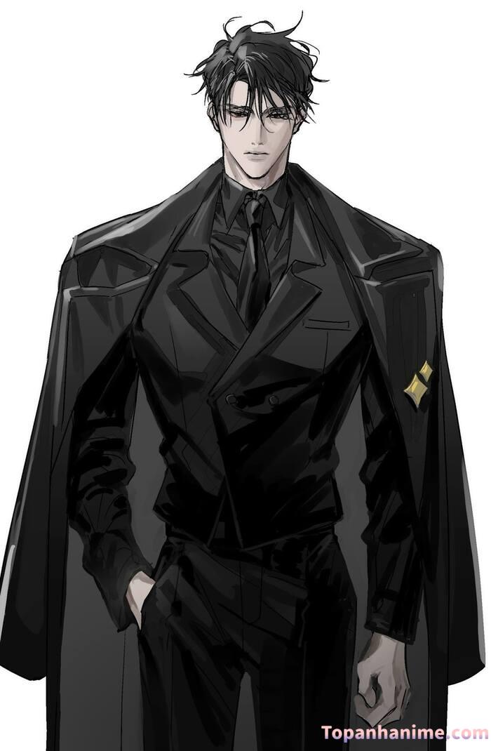 Ảnh anime nam trắng đen 28