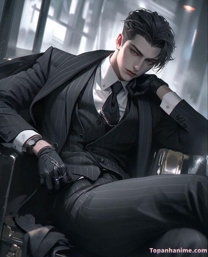 Ảnh anime nam trắng đen 30