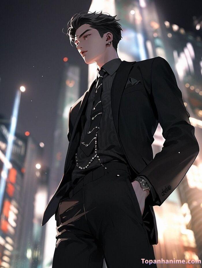 Ảnh anime nam trắng đen 33