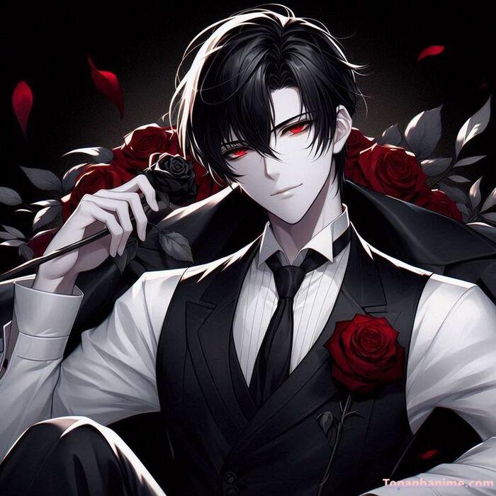 Ảnh anime nam trắng đen 36