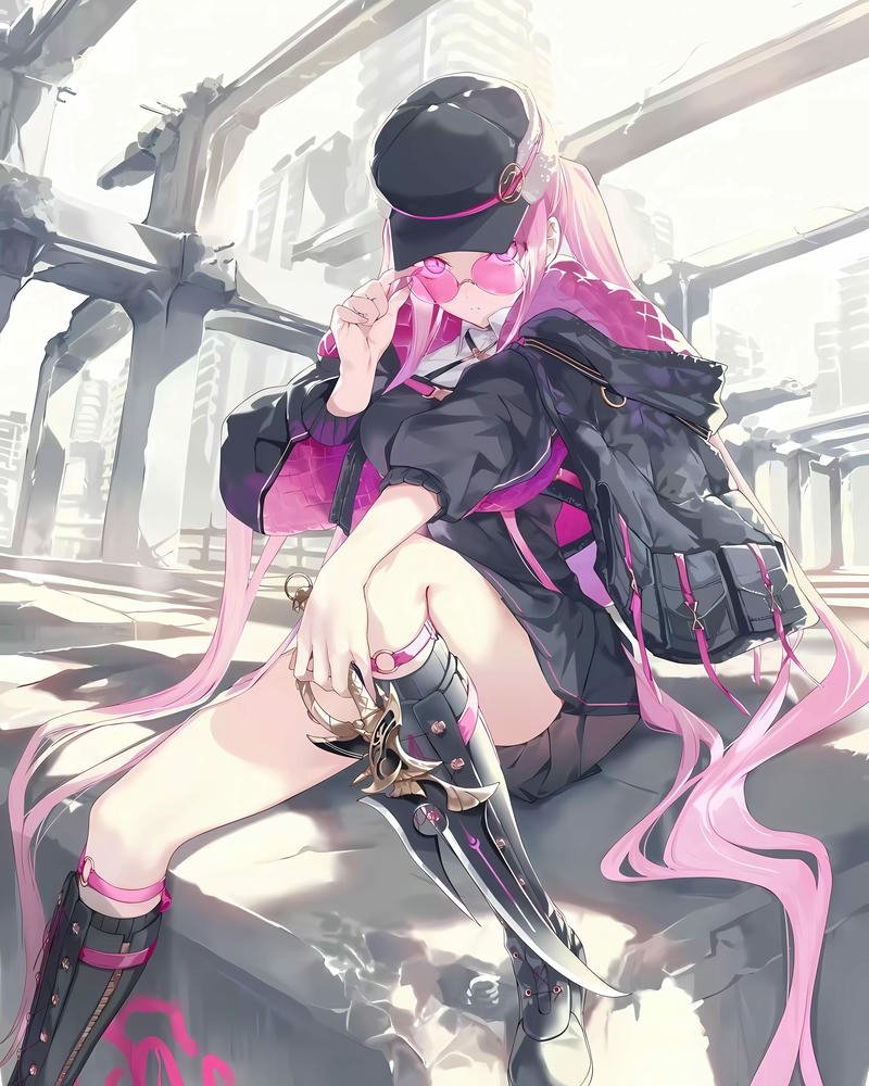 anime nữ tóc hồng 1