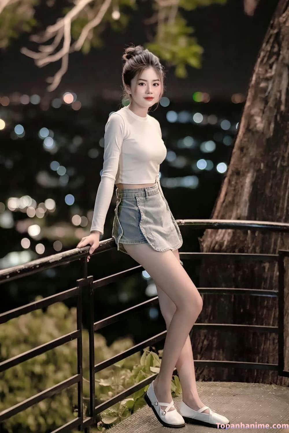 ảnh gái mặc quần ngắn 23