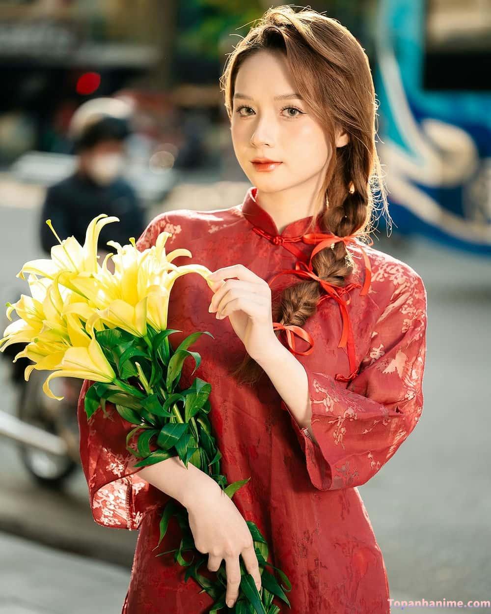 ảnh gái mặc áo dài 6