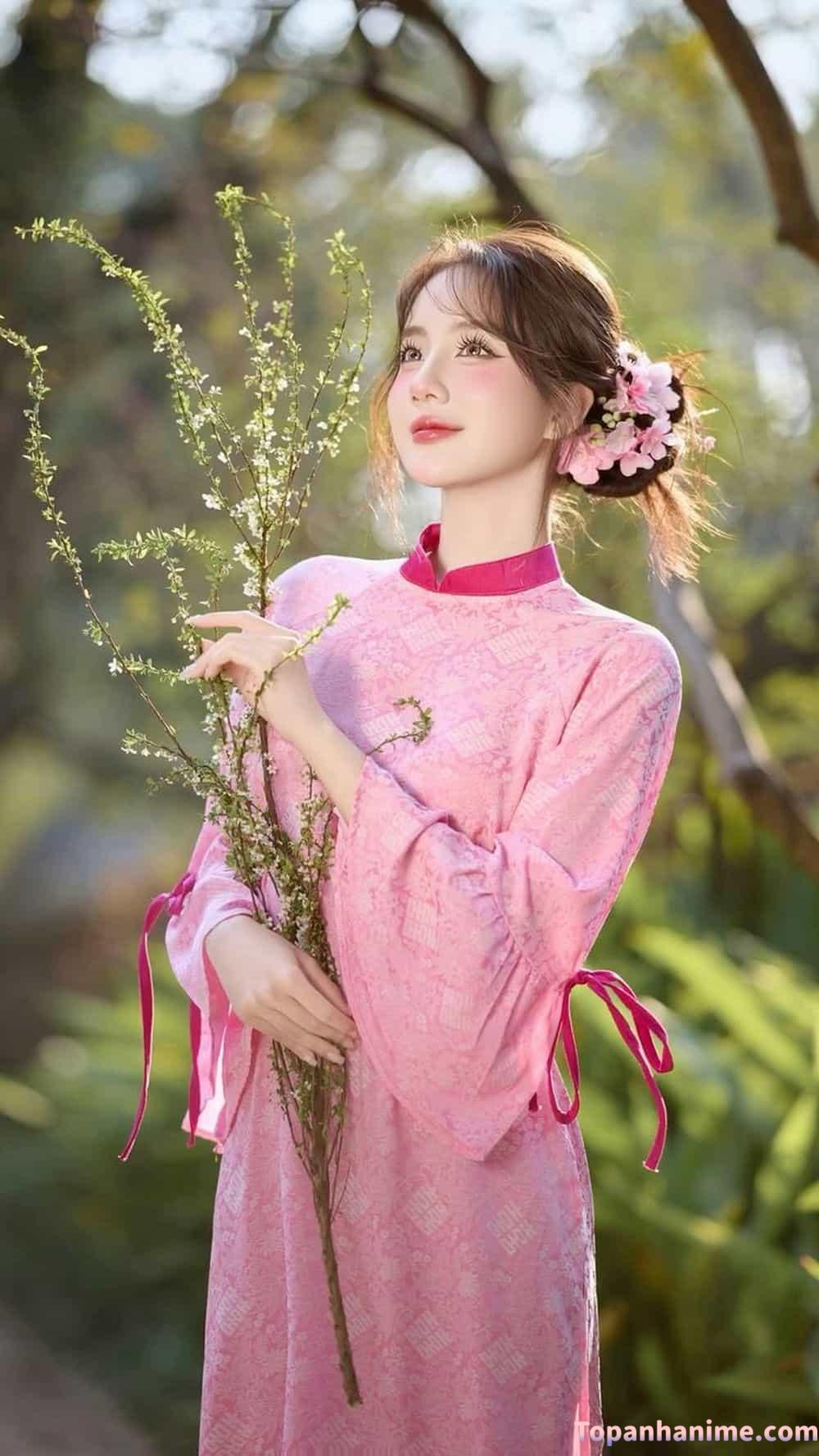 ảnh gái mặc áo dài 12