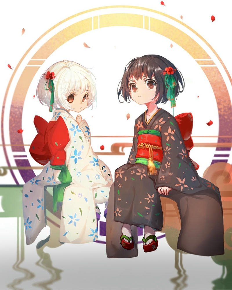 ảnh anime nữ mặc kimono 7