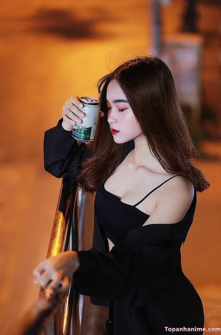 ảnh con gái uống bia 16