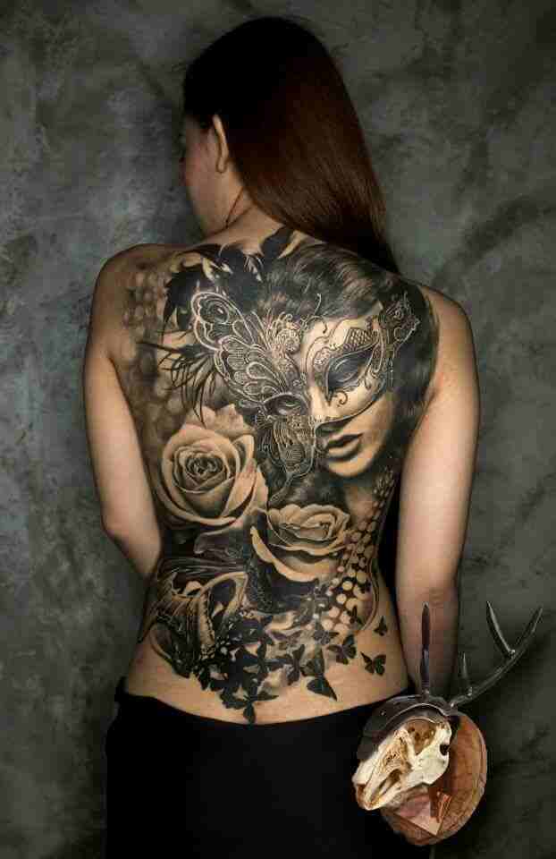 Hình Xăm Nhật Cổ Full Lưng 12