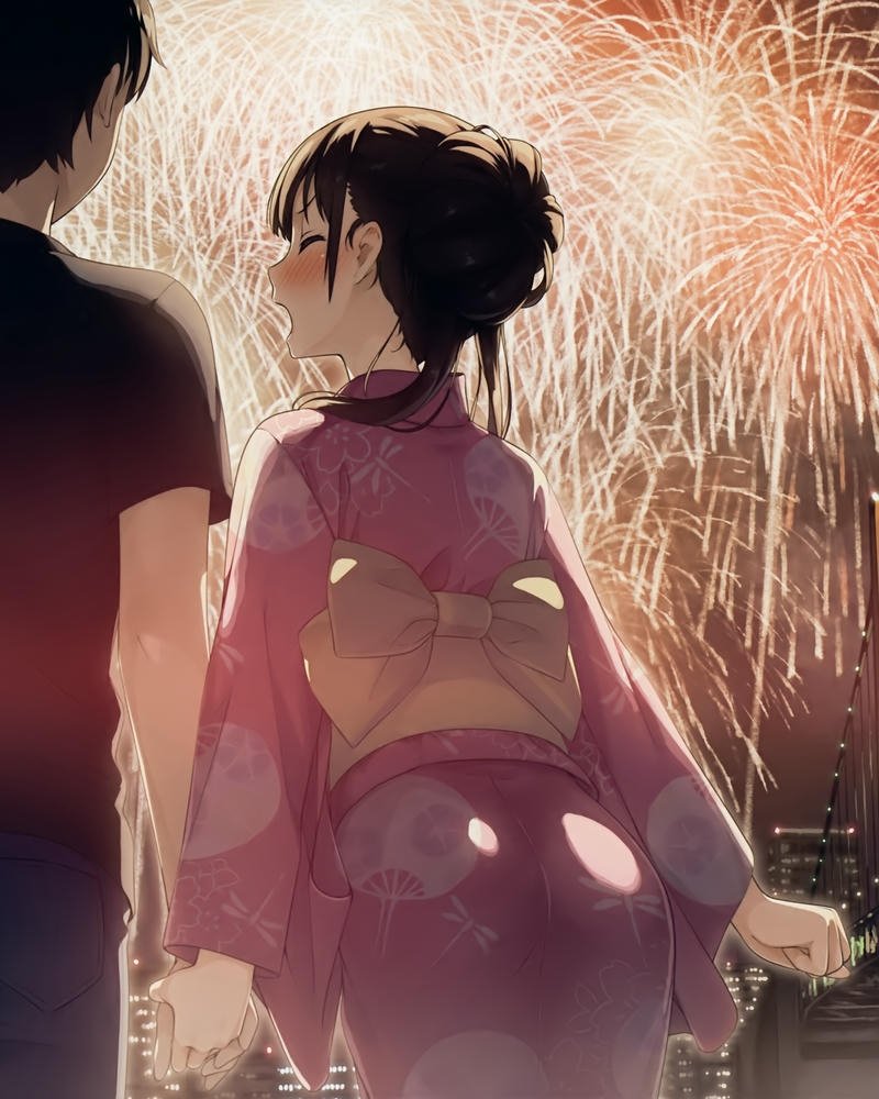 ảnh anime nữ mặc kimono 19