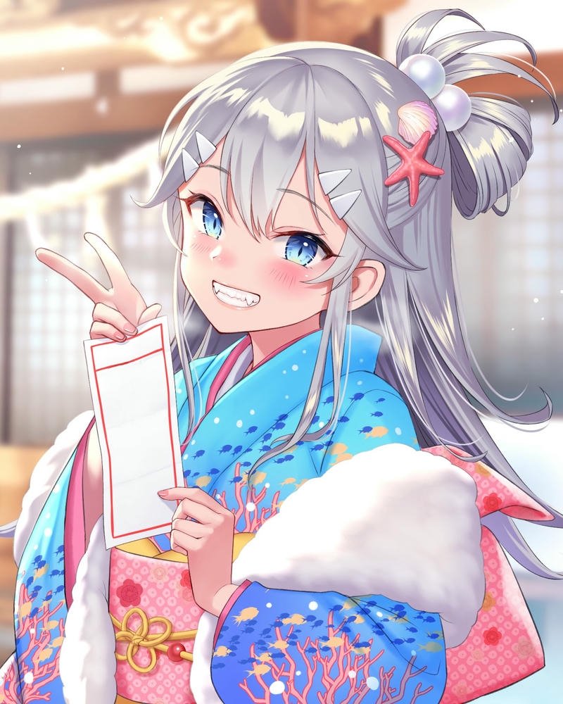 ảnh anime nữ mặc kimono 21