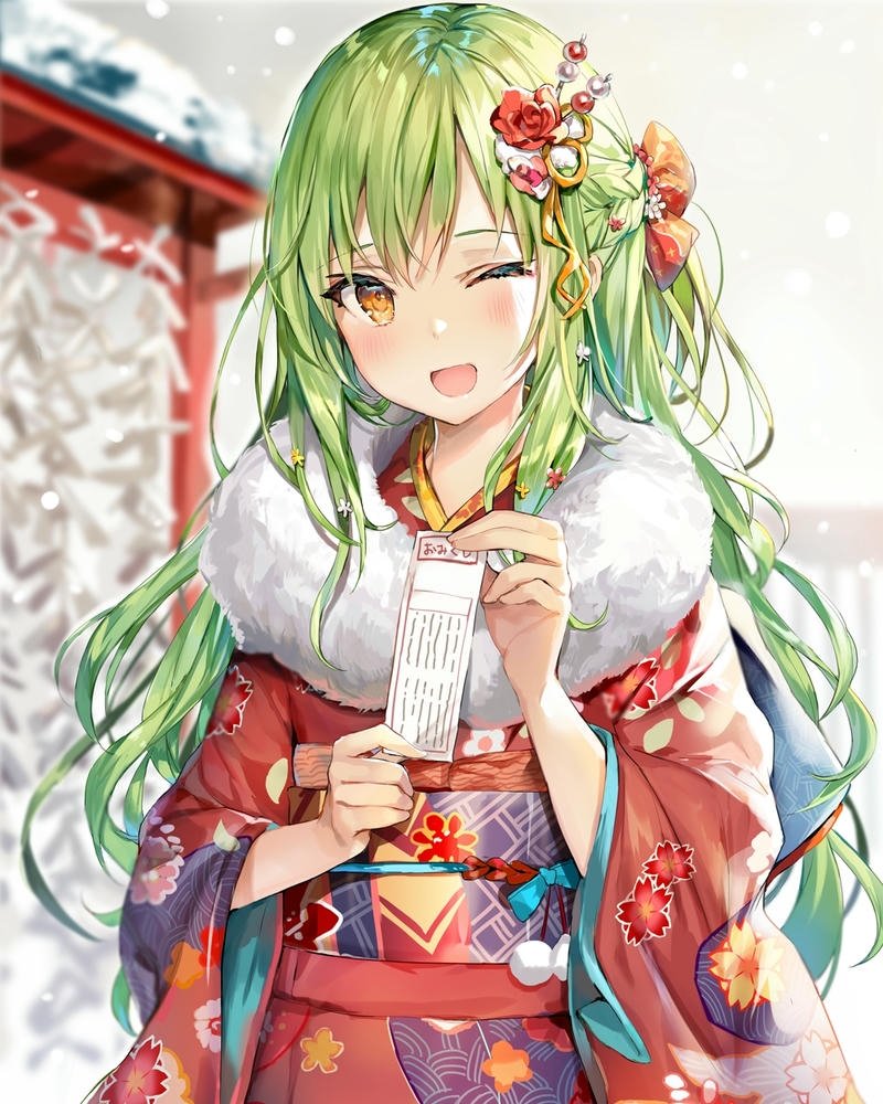 ảnh anime nữ mặc kimono 31