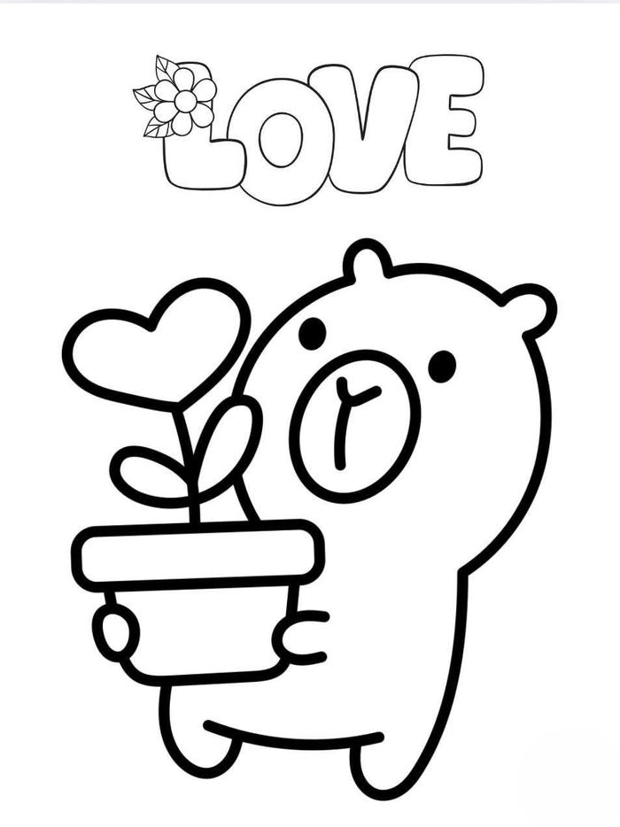 tranh tô màu capybara cute 7