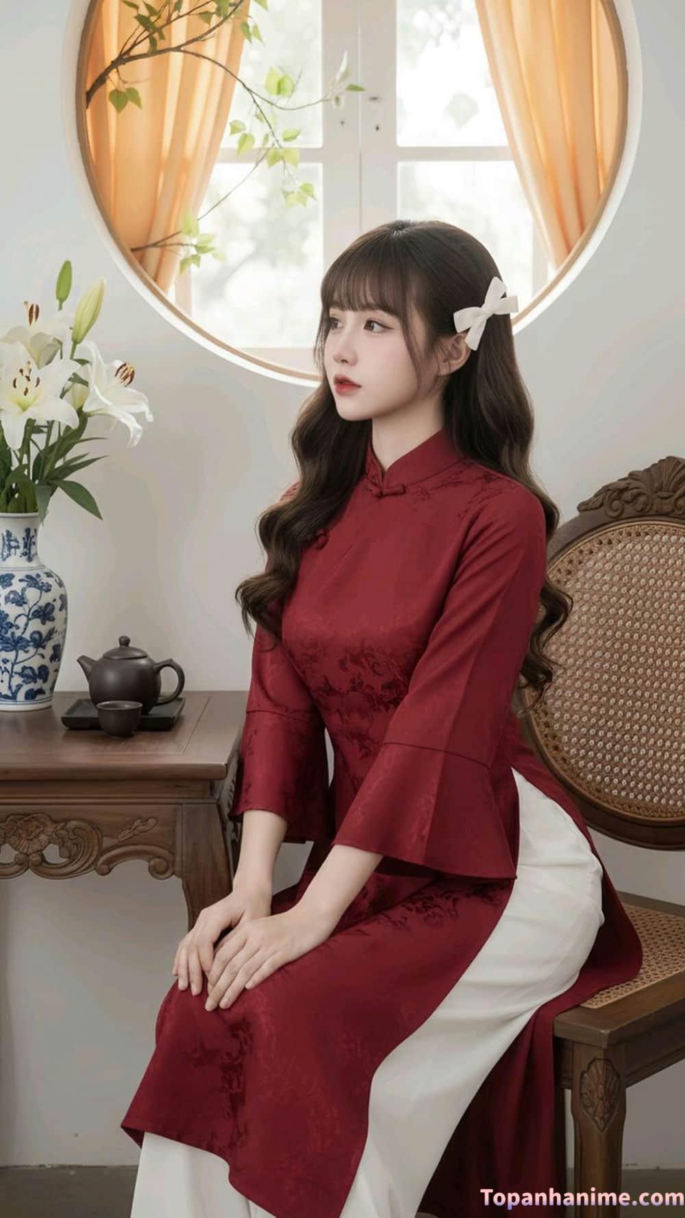 ảnh gái mặc áo dài 21