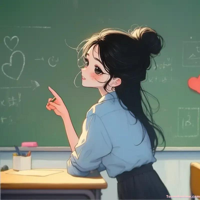 Mẫu ảnh cô giáo anime 38