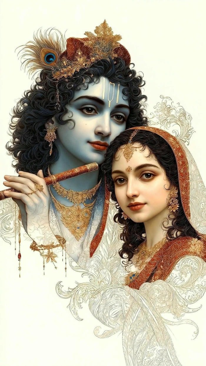 Beautiful radha krishna aesthetic 3