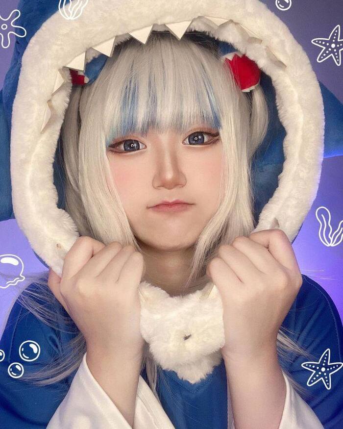 Ảnh Yaoyaoqwq Gawr Gura cosplay 3
