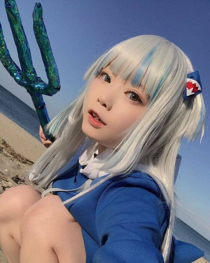 Ảnh Yaoyaoqwq Gawr Gura cosplay 4