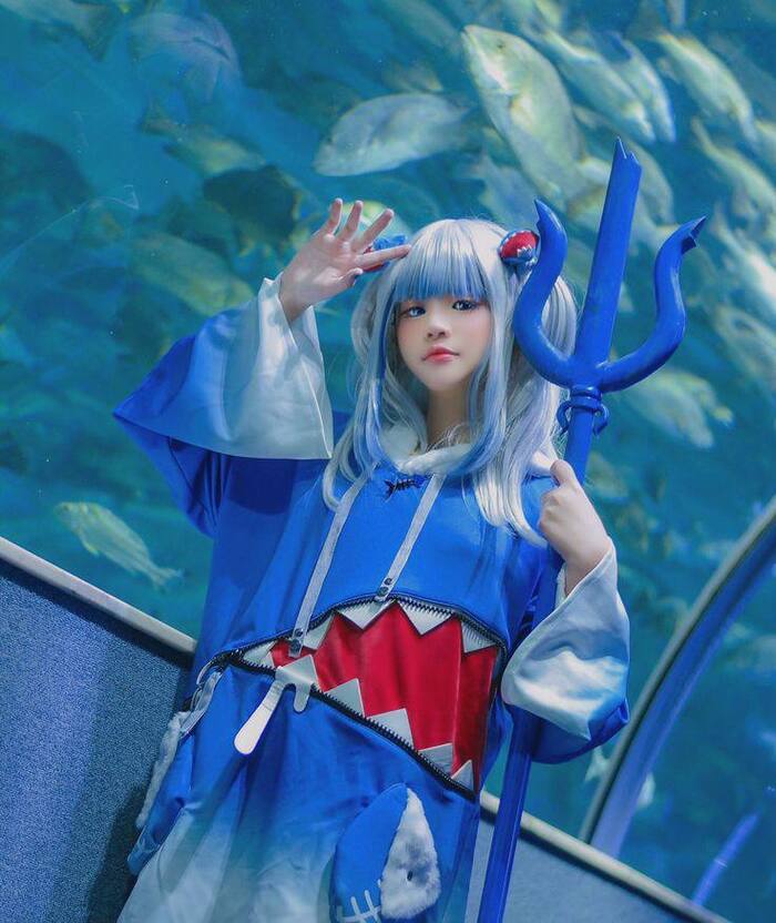 Ảnh Yaoyaoqwq Gawr Gura cosplay 5