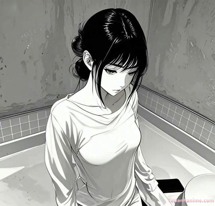 ảnh anime trắng đen 11