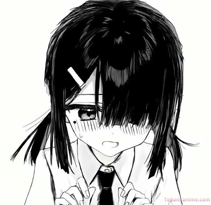 ảnh anime trắng đen 12