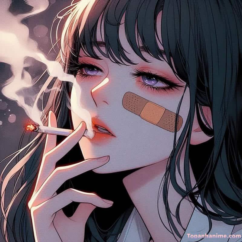 ảnh anime hút thuốc 13