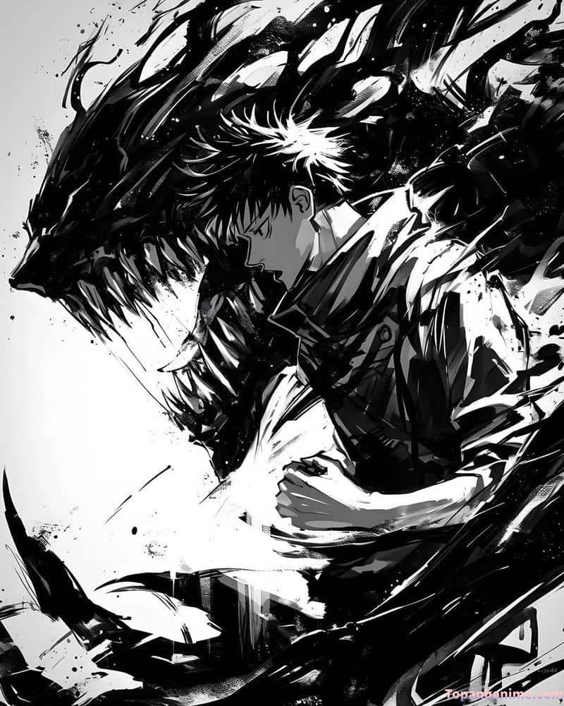 ảnh anime không màu 3