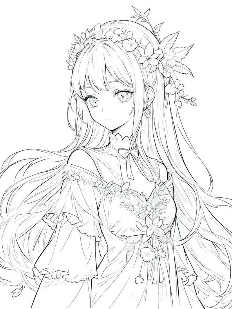 ảnh anime không màu 20