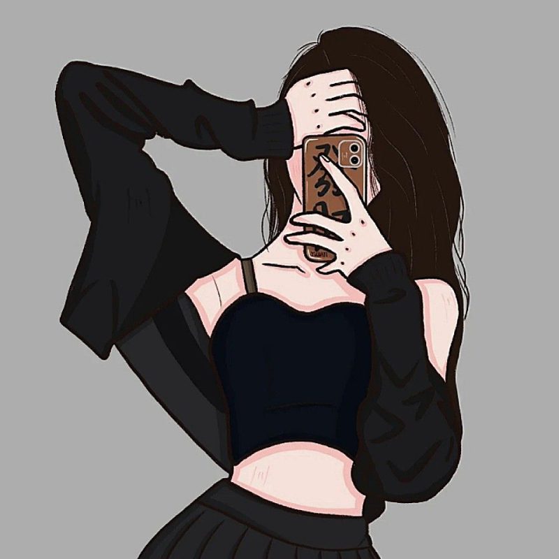 ảnh anime nữ che mặt 2