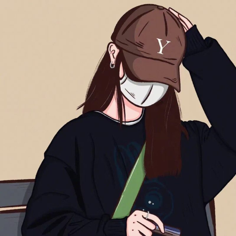 ảnh anime nữ che mặt 26