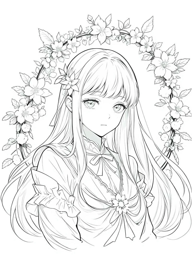 ảnh anime không màu 23