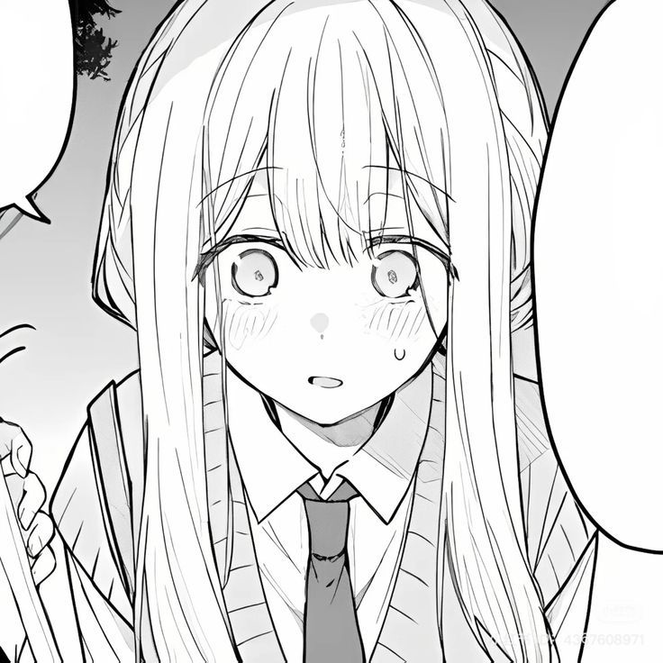 Ảnh Anime Nữ Đen Trắng 7