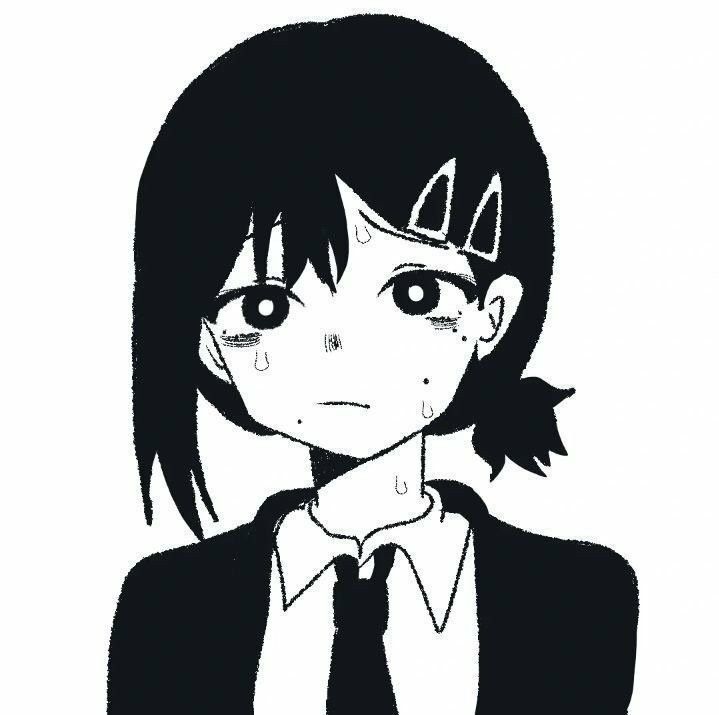 Ảnh Anime Nữ Đen Trắng 5