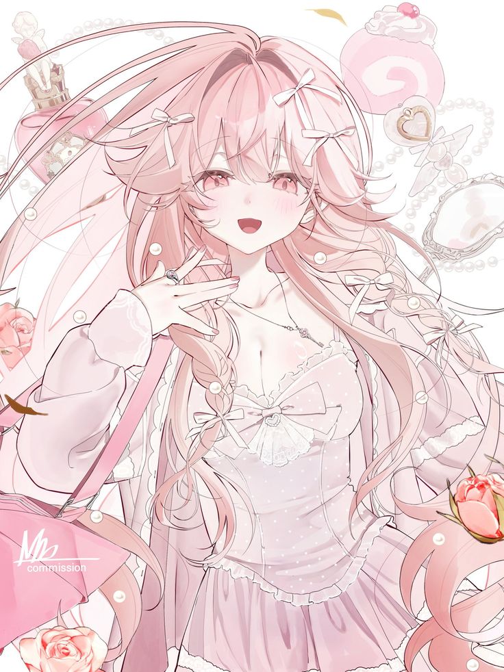 Ảnh Anime Nữ Tóc Hồng 11