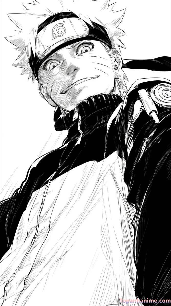 ảnh anime trắng đen 1