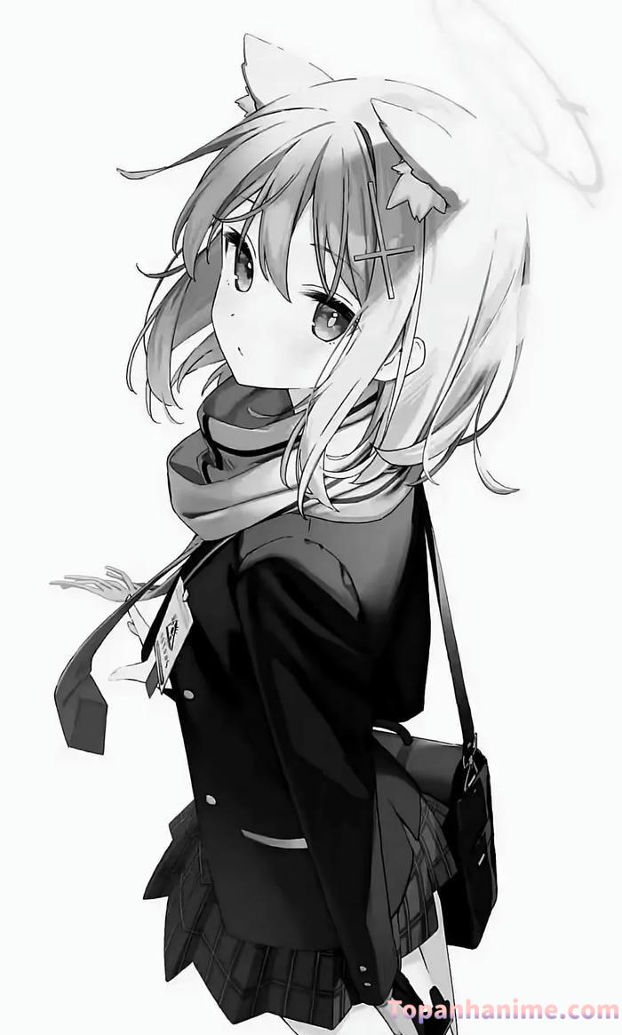 ảnh anime trắng đen 30