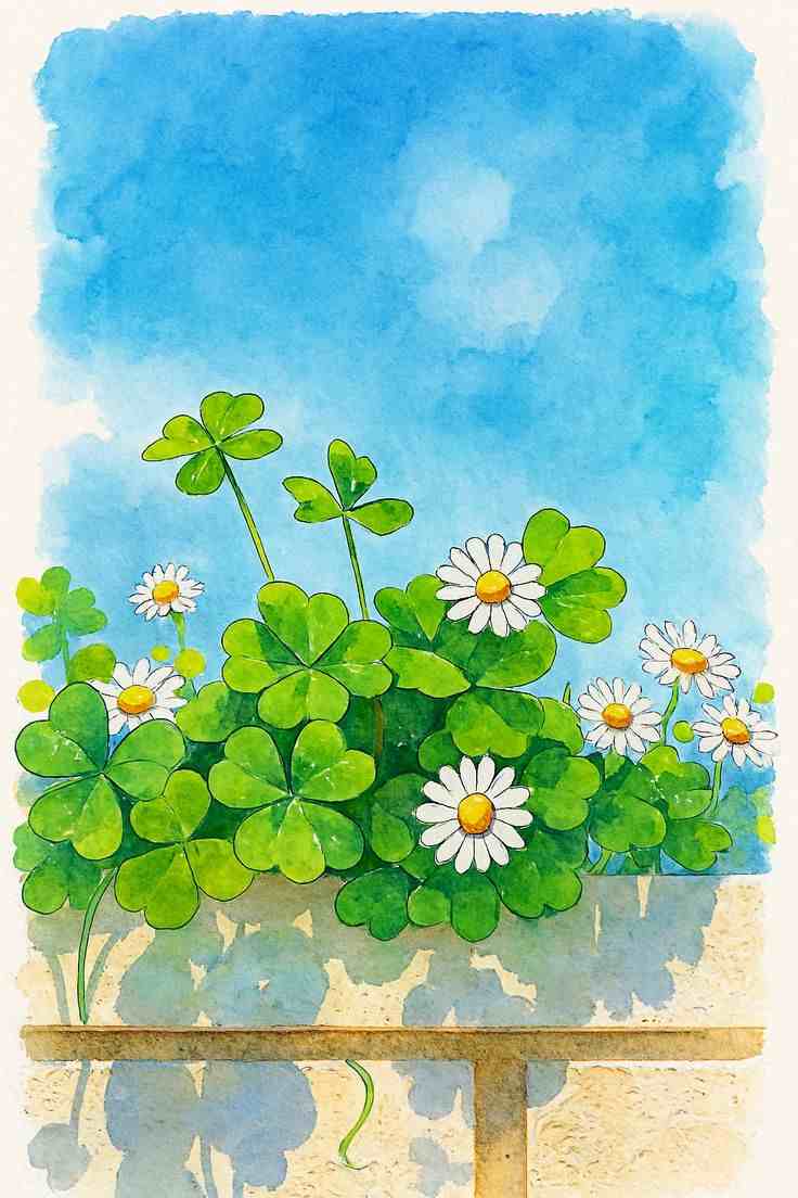 Ảnh cỏ 4 lá may mắn đẹp 16