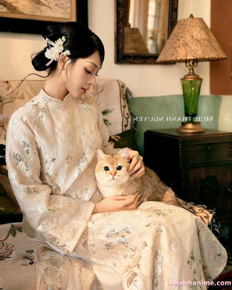 ảnh gái mặc áo dài 43