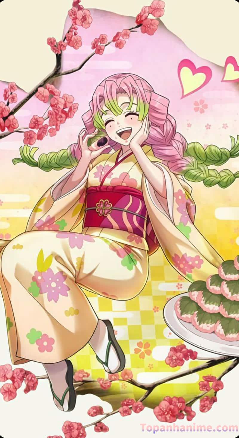 ảnh Mitsuri anime xinh đẹp 5