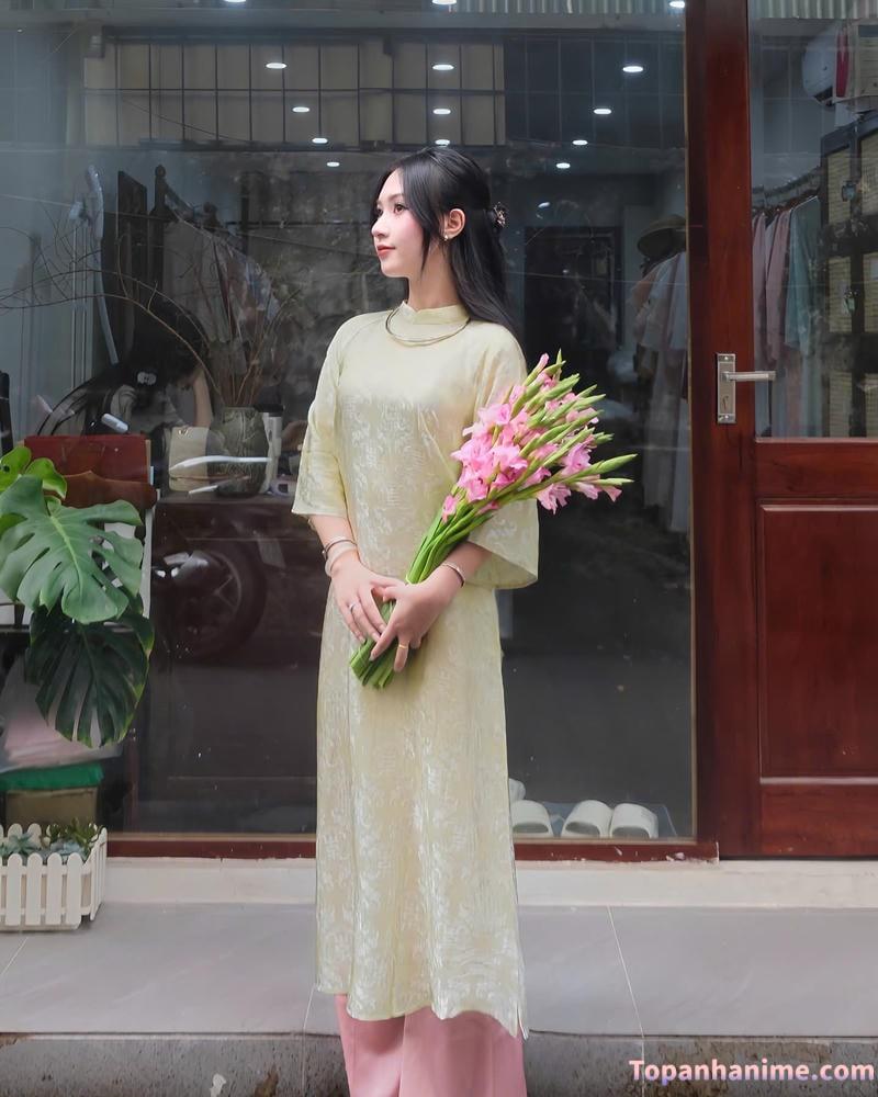 ảnh gái mặc áo dài 45