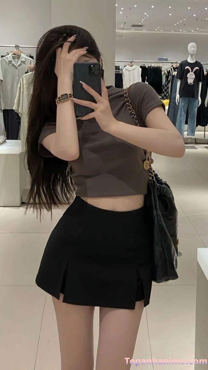 Ảnh gái xinh che mặt bằng điện thoại 59