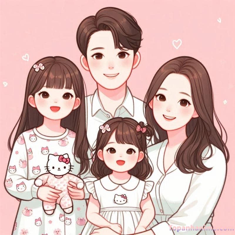 ảnh gia đình chibi 4