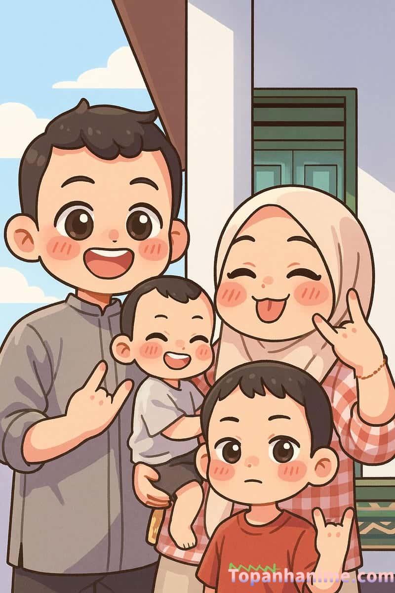 ảnh gia đình chibi 19