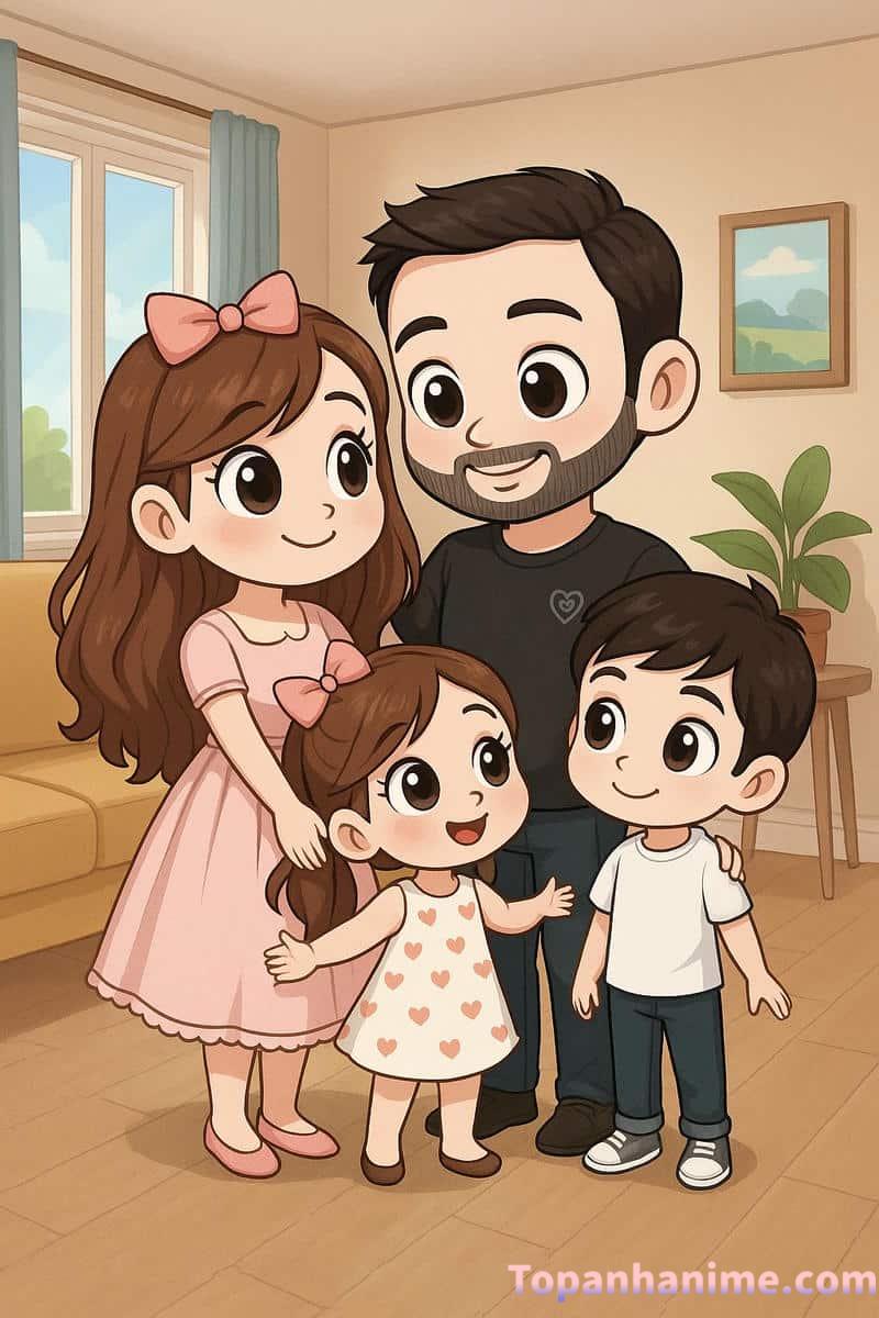 ảnh gia đình chibi 21