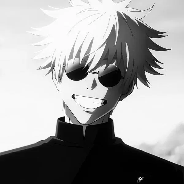 Hình Ảnh Gojo Manga Trắng Đen 78