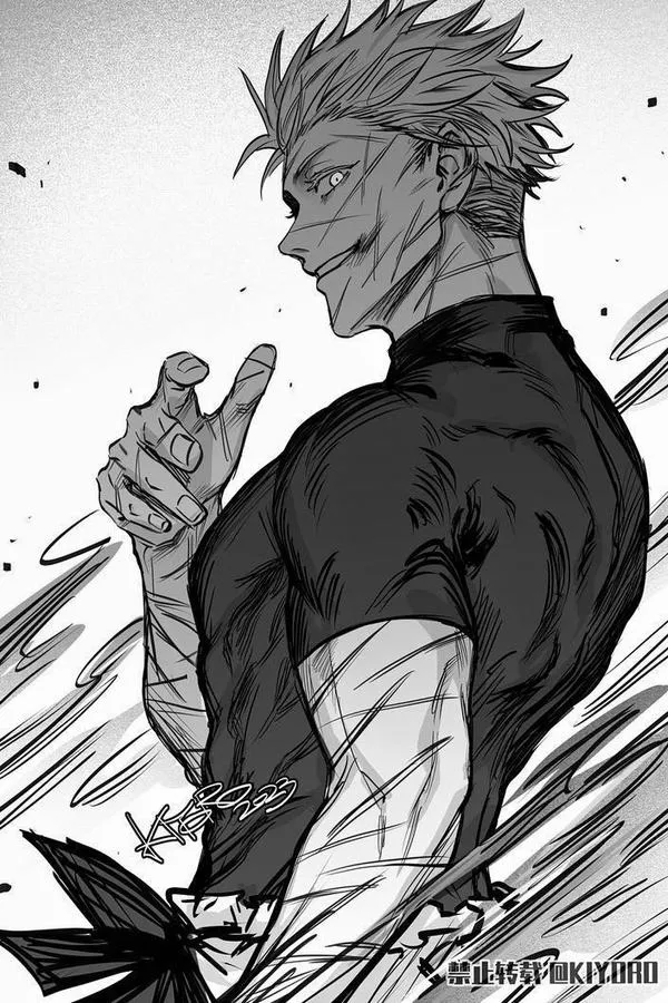 Hình Ảnh Gojo Manga Trắng Đen 10