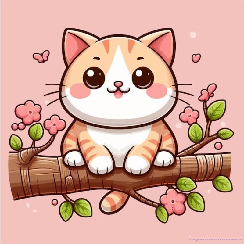 ảnh mèo chibi 31